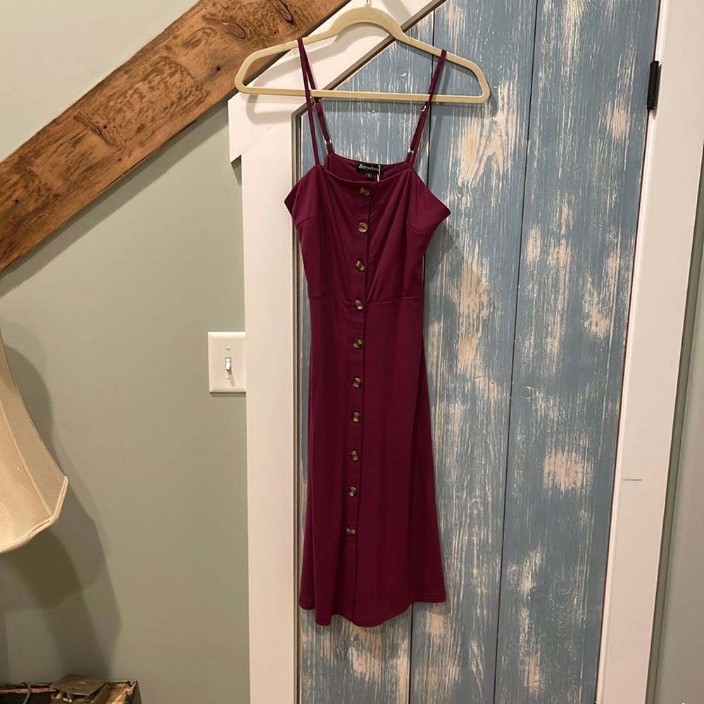 Button down, adjustable strap summer dress